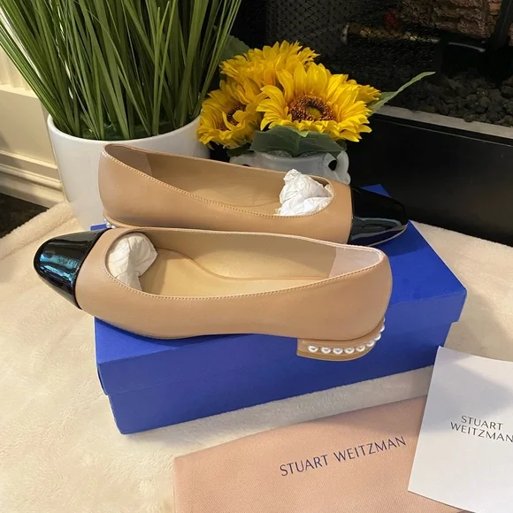 STUART WEITZMAN Women's Pearl Slip On Cap Toe Flats - Picture 5 of 10
